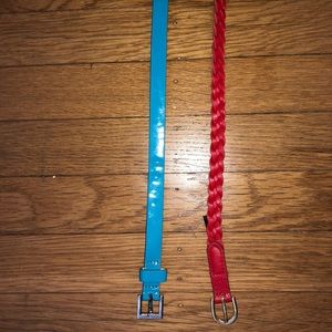 Two colorful thin belts
